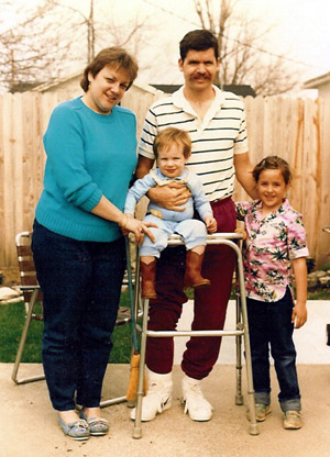 The family, several months post-accident