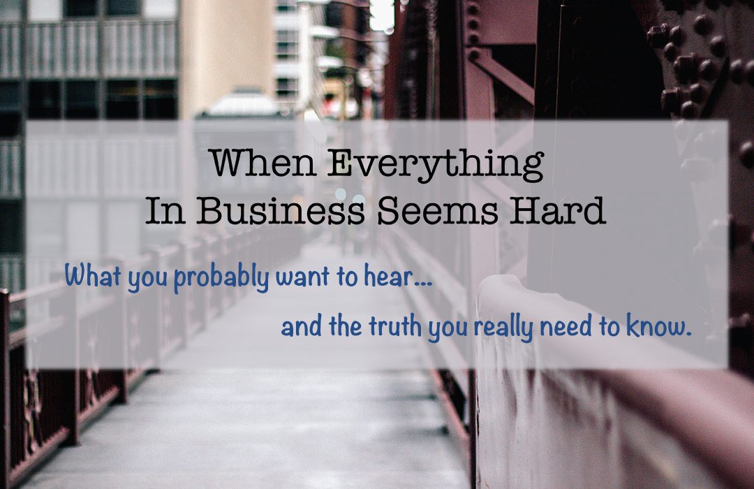 What Do You Do When Everything In Your Business Seems Hard?
